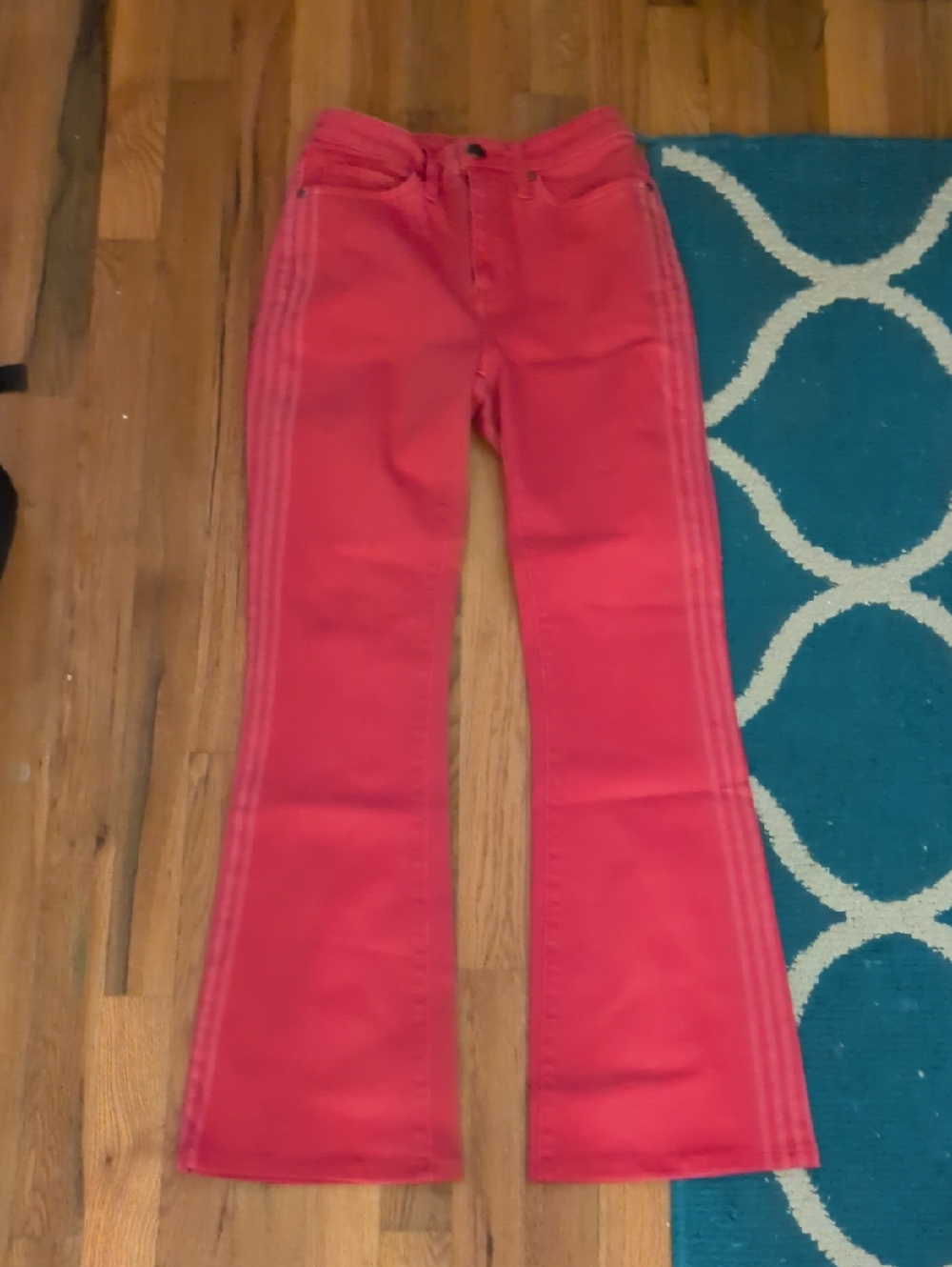 Venus Bright Red Flared Jeans